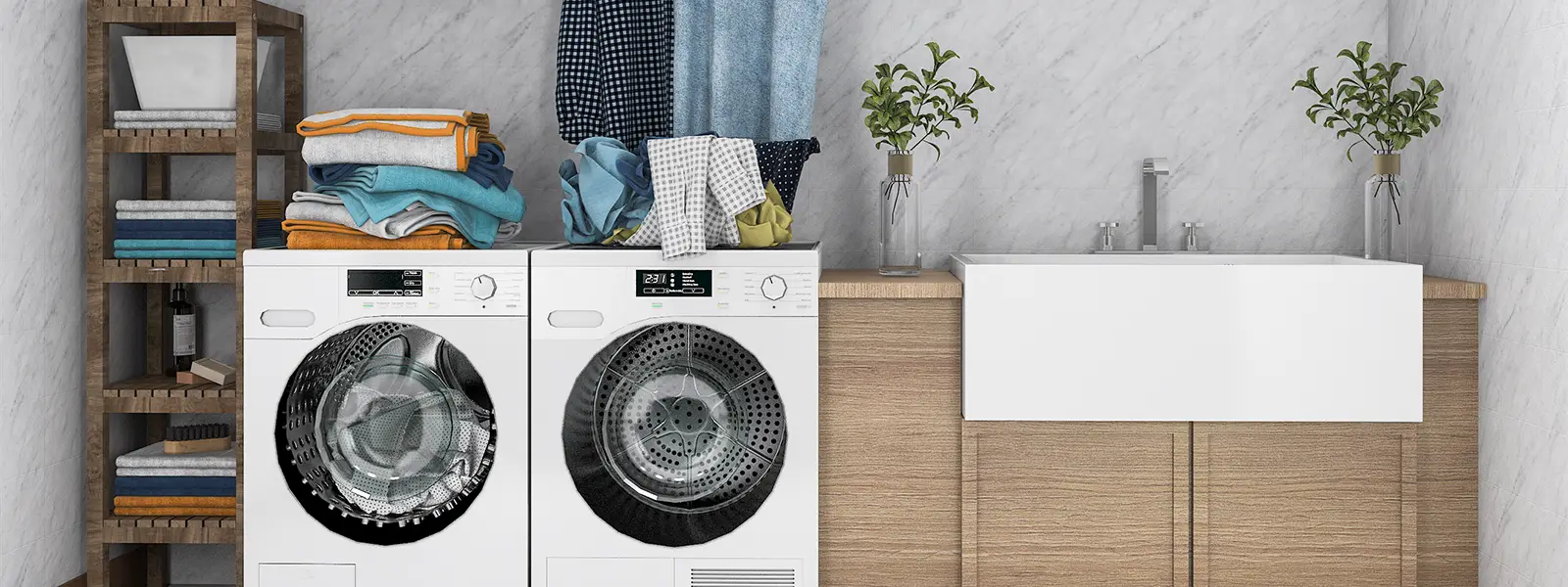 Laundry pantry cabinets