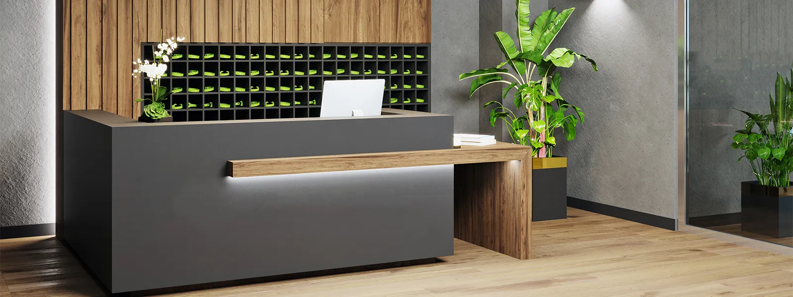 Reception Counters & Display Cabinets